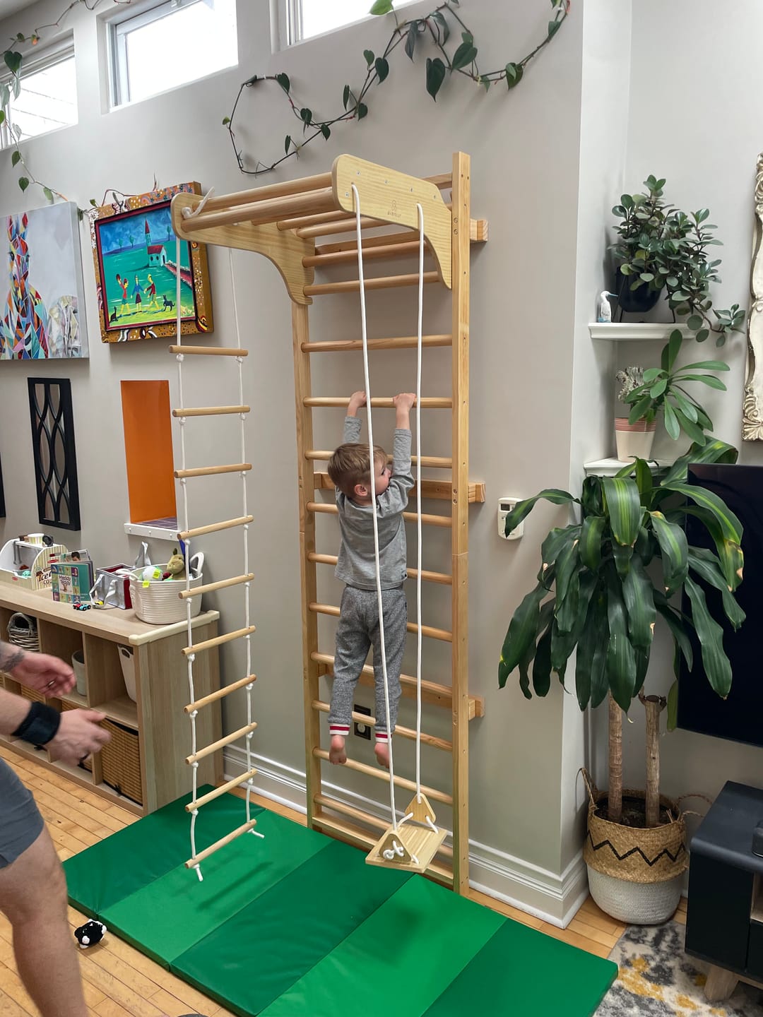 Customer photo review of Betula | Swedish Wall Ladder - 95" Height