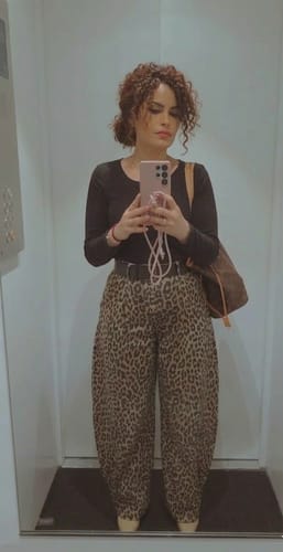Customer photo review of Jeans Baloon Leopardato