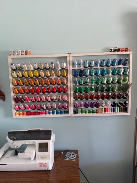 Customer photo review of RNK, Easy Access Thread Rack (Holds 60 Spools)