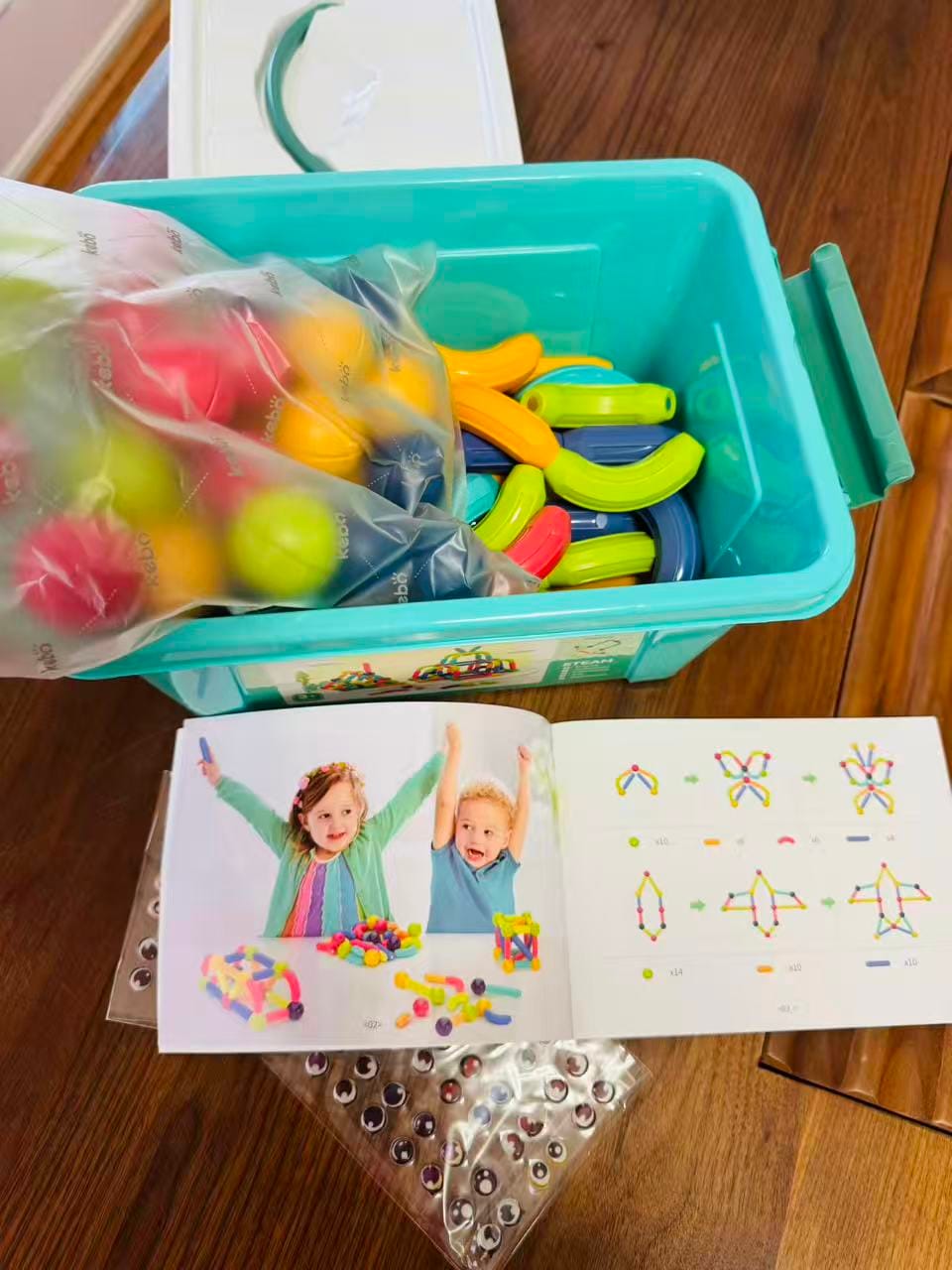 Customer photo review of Kebo Magnetic Sticks Building Set 108 Pieces