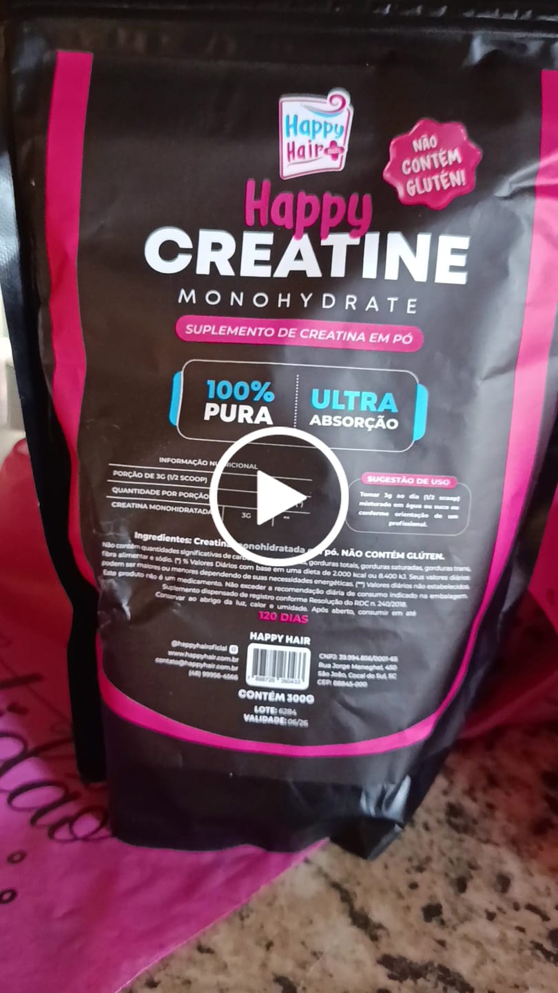 Customer video review of Creatina Monohidratada 100% Pura 300g - Happy Creatine