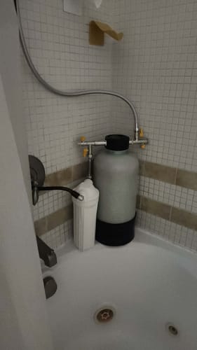 Customer photo review of Shower Water Softener System