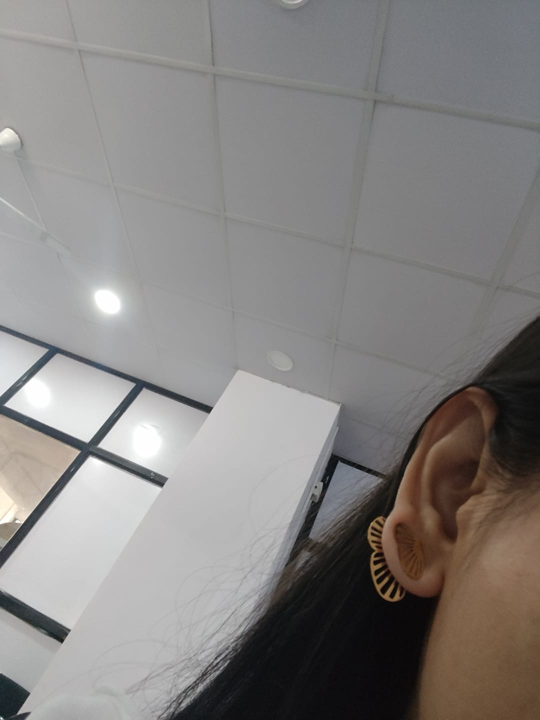 Customer photo review of Butterfly Wing Stud Earrings