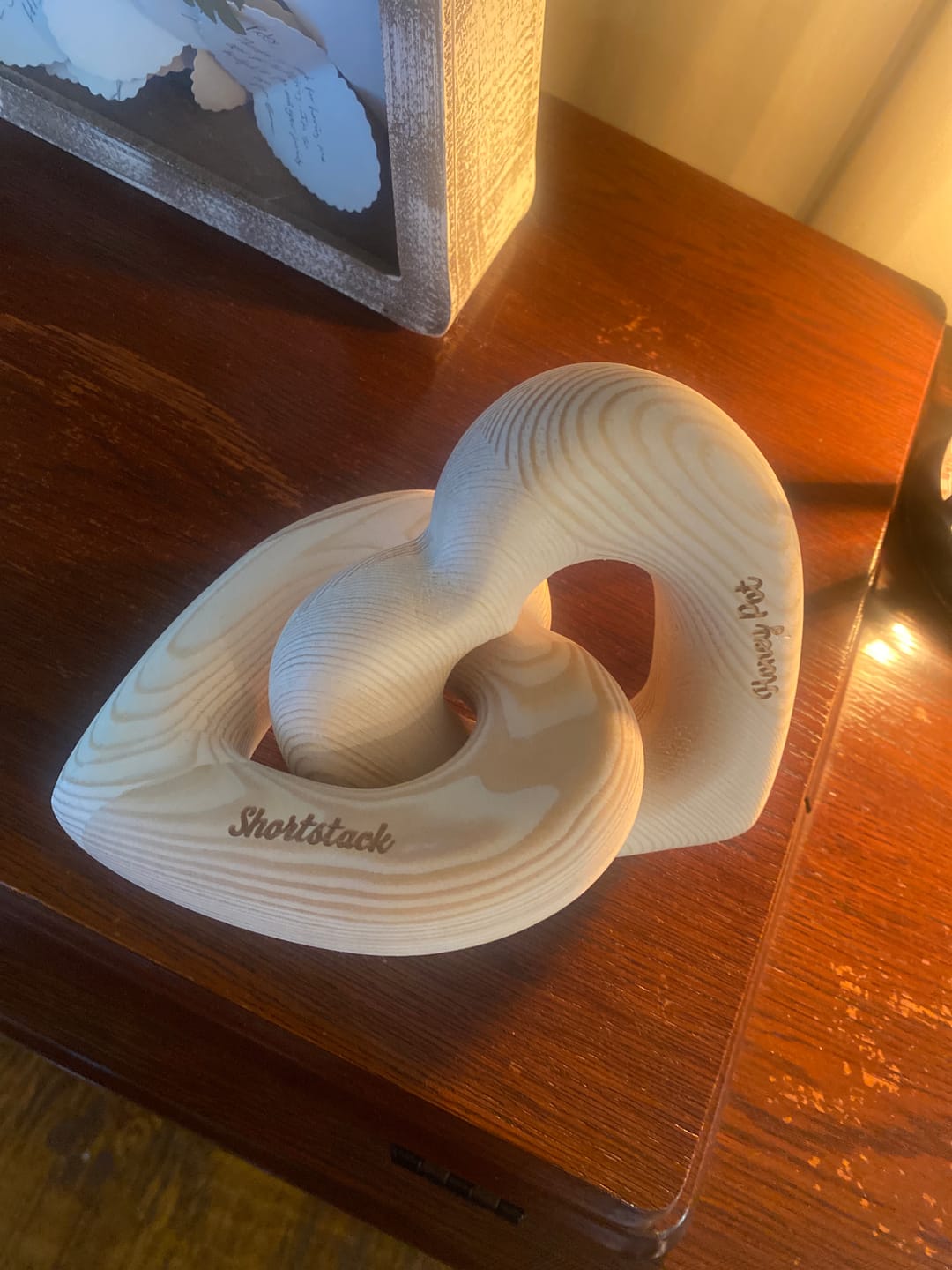 Customer photo review of Romantic Couple - Personalized Infinity Heart Sculpture
