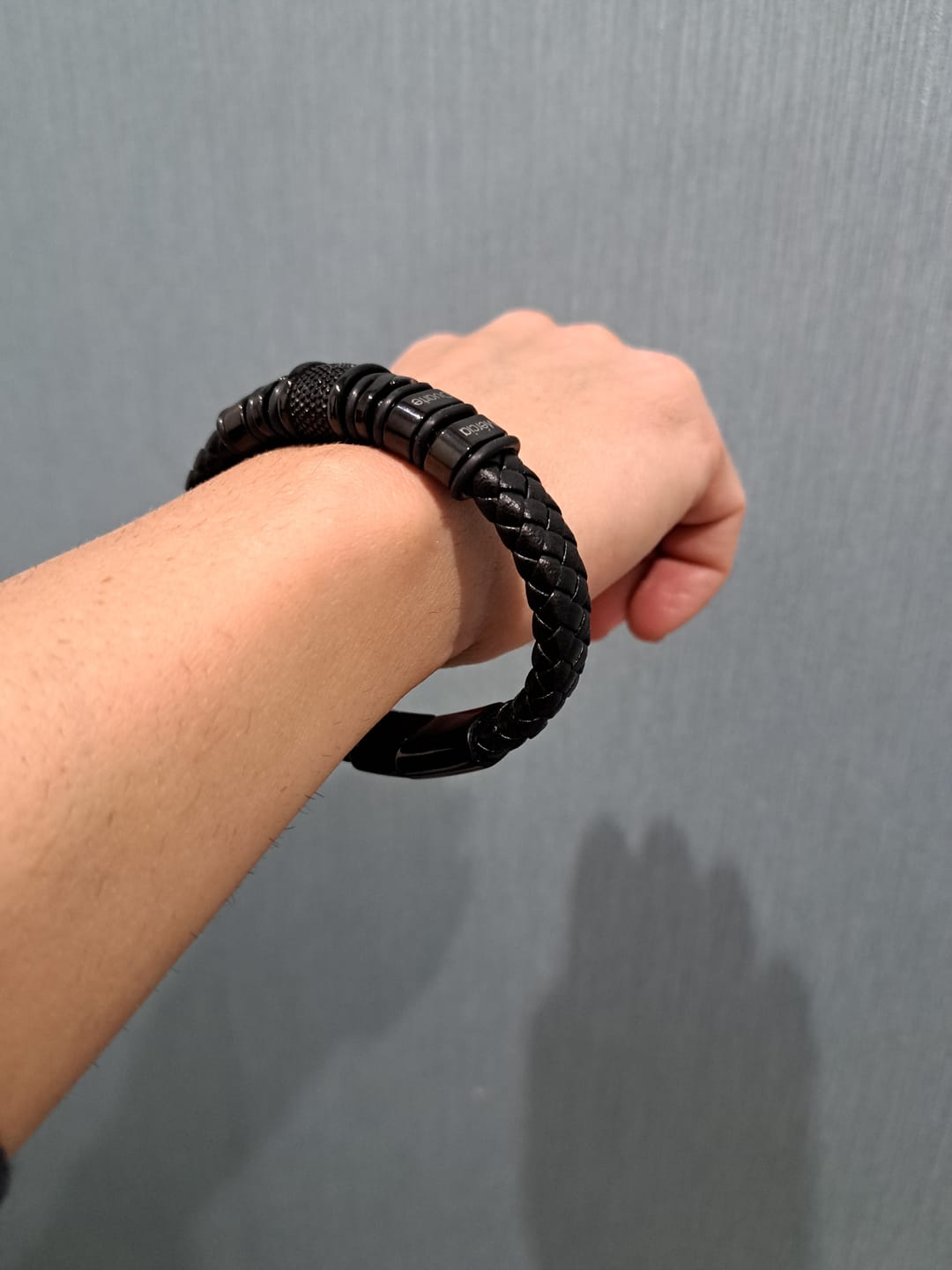 Customer photo review of Set of 2: Black Bracelet + Arrow Necklace
