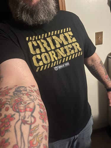 Customer photo review of Crime Corner Tee
