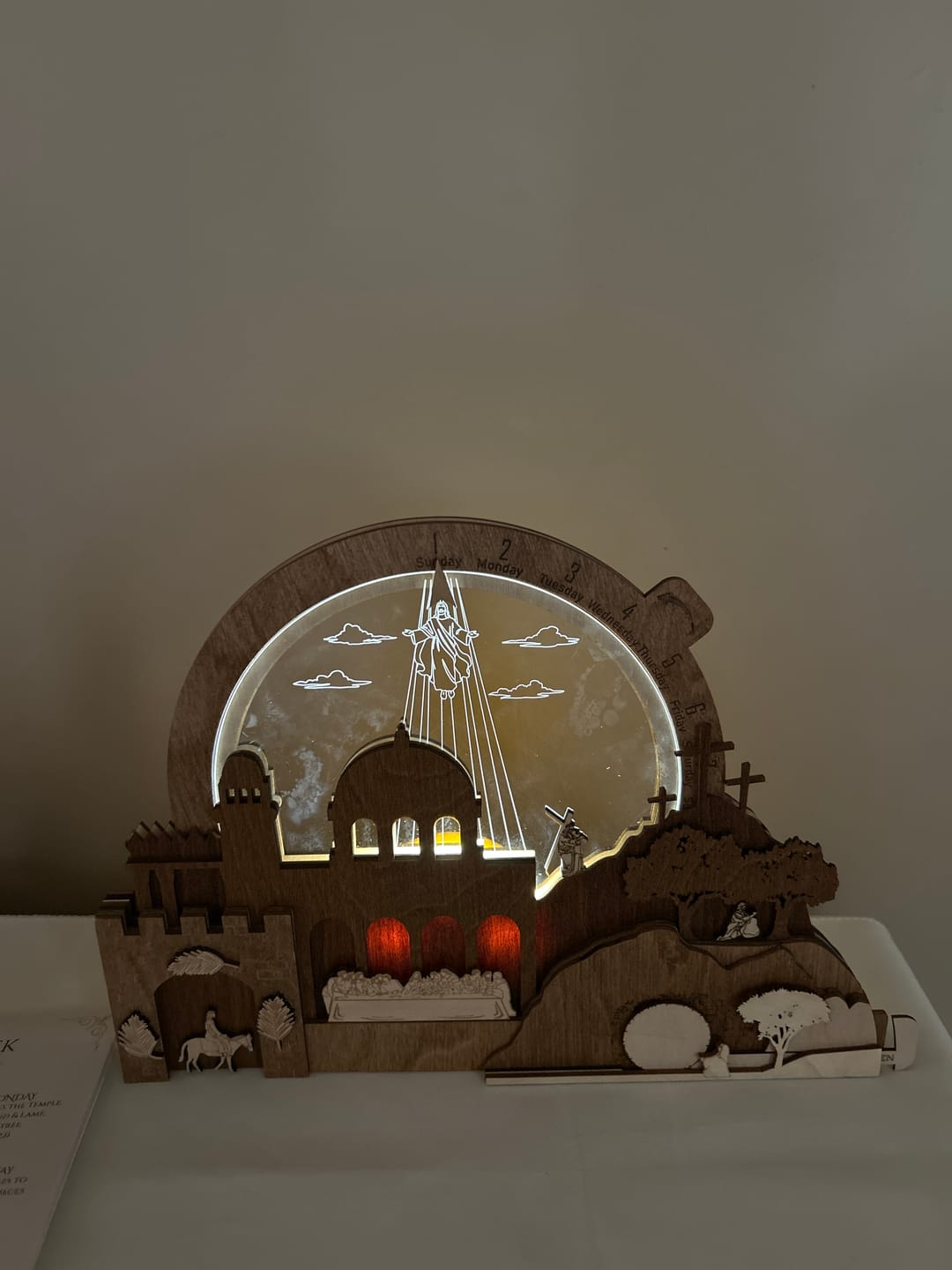Customer photo review of Easter Creche Countdown | Light-Up + Music Display