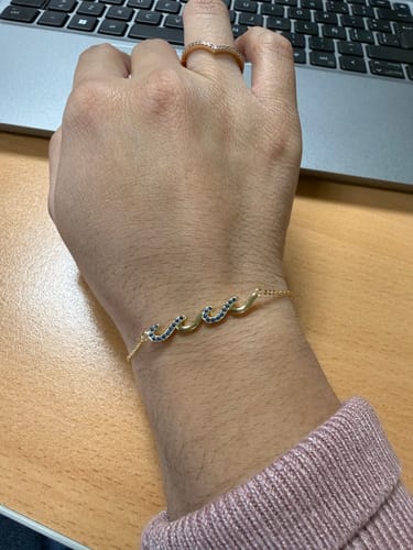 Customer photo review of Pulsera Olas de Mar