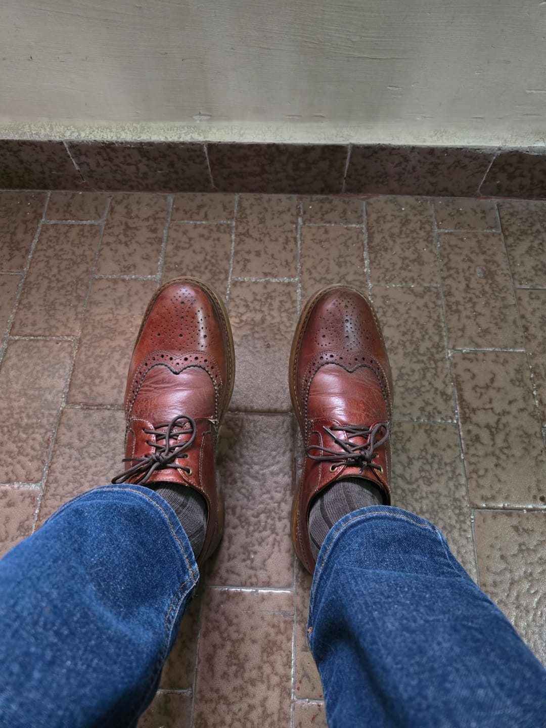 Customer photo review of DERBY WINGTIP PIEL NEGRO