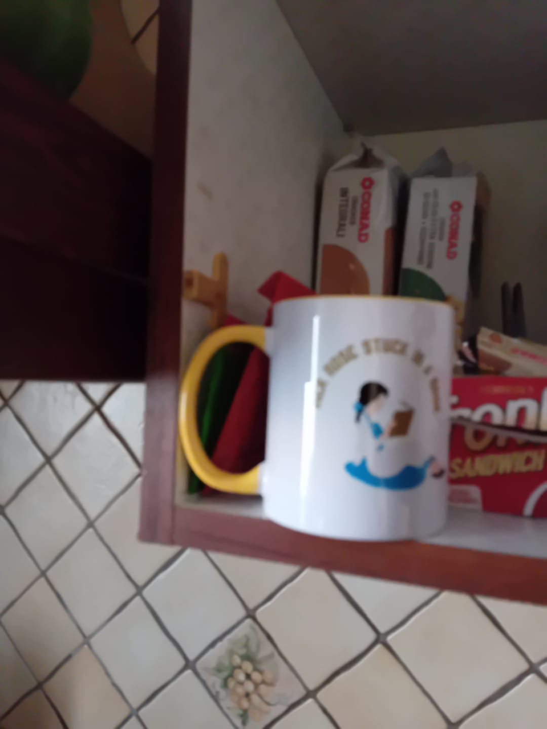 Customer photo review of Tazza: Her nose stuck in a Book
