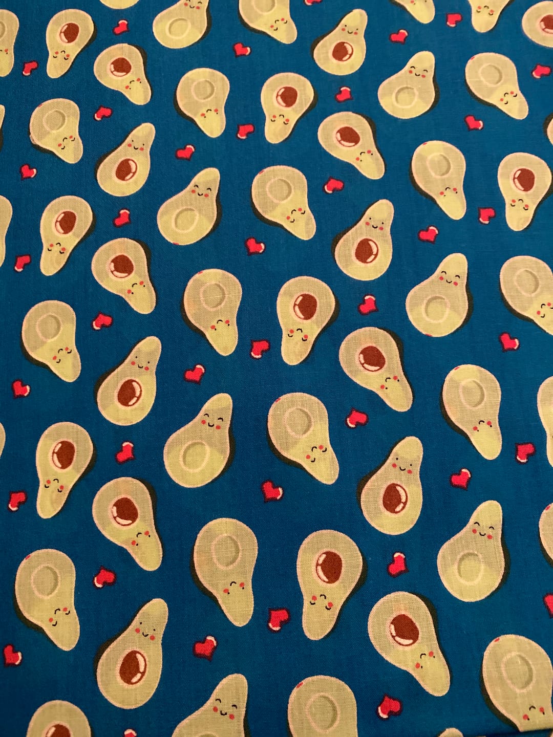 Customer photo review of Avocado Hearts Polycotton Fabric