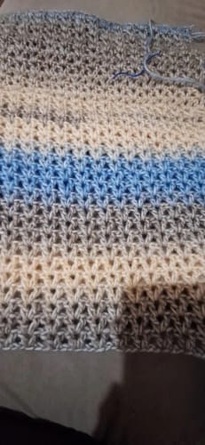 Customer photo review of 100g Rainbow Gradient Cake Yarn