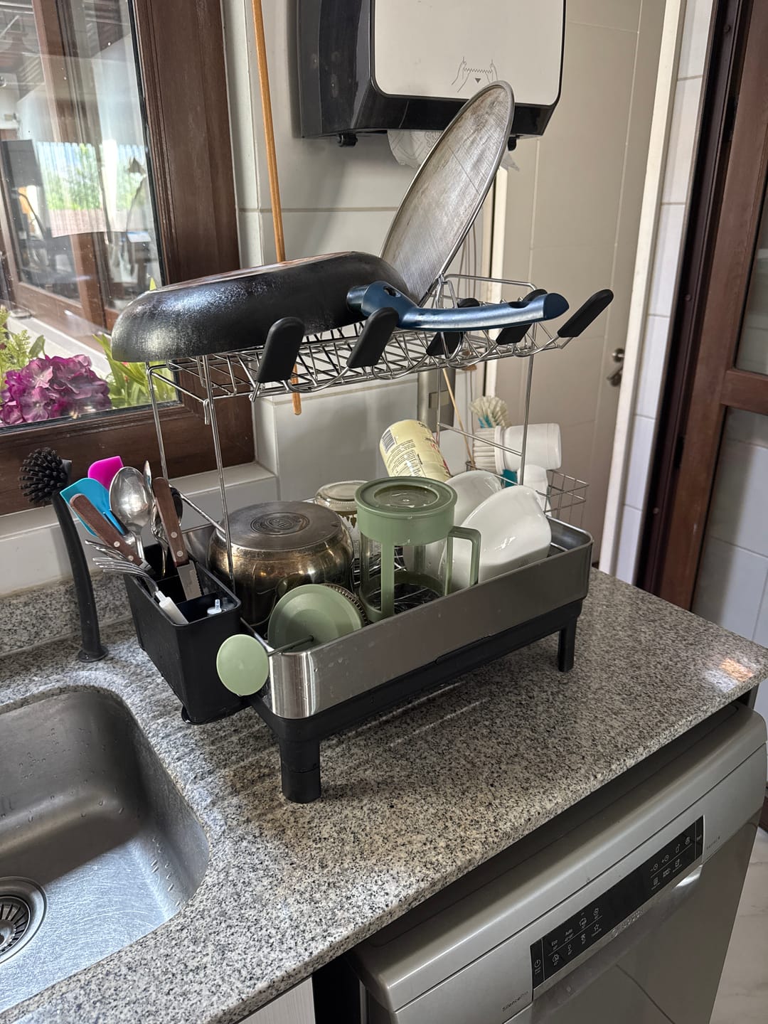 Customer photo review of Escurridor De Platos Inoxidable De 2 Niveles Organizador De Cocina