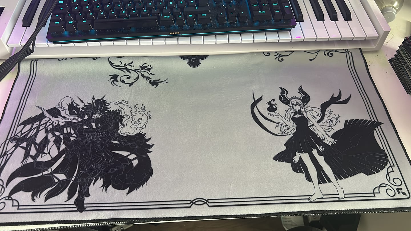 Customer photo review of BRANDED SACRIFICE  2-Player Cloth Playmat