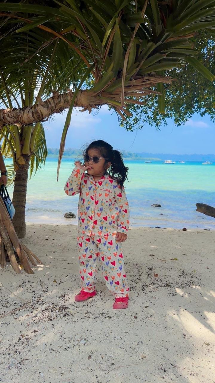 Customer photo review of Colourful Hearts Night Suit