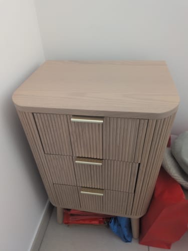 Customer photo review of BALI - Chiffonnier 3 tiroirs en bois naturel