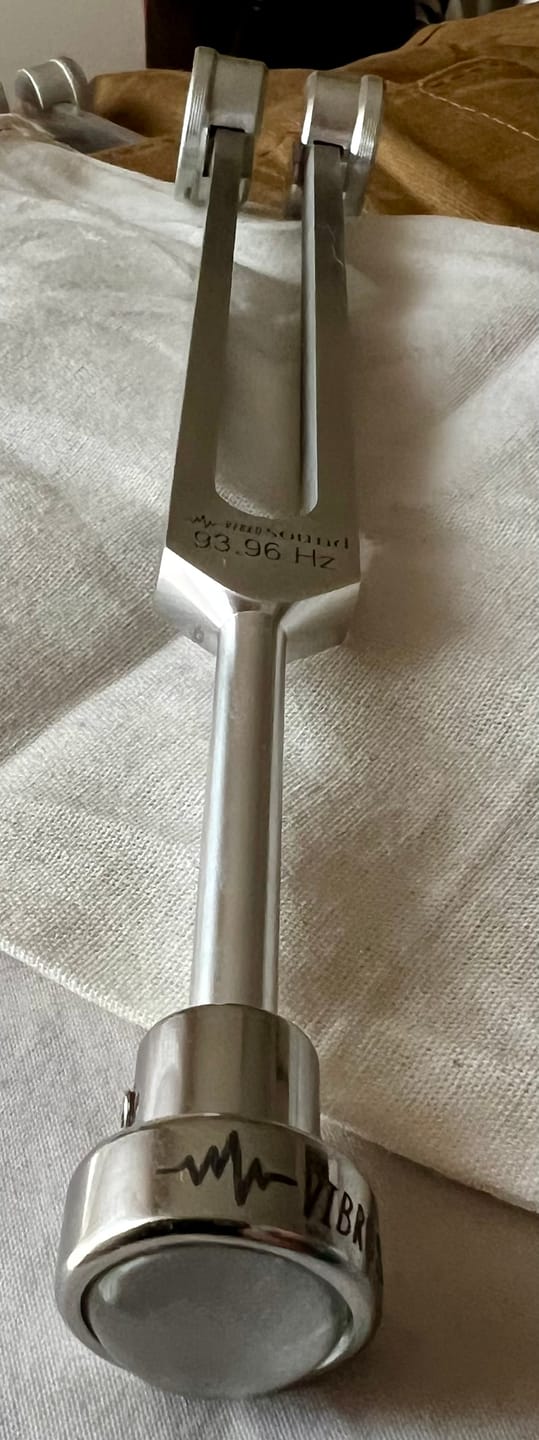 Customer photo review of Clear Quartz Crystal Weighted Tuning Fork Boot