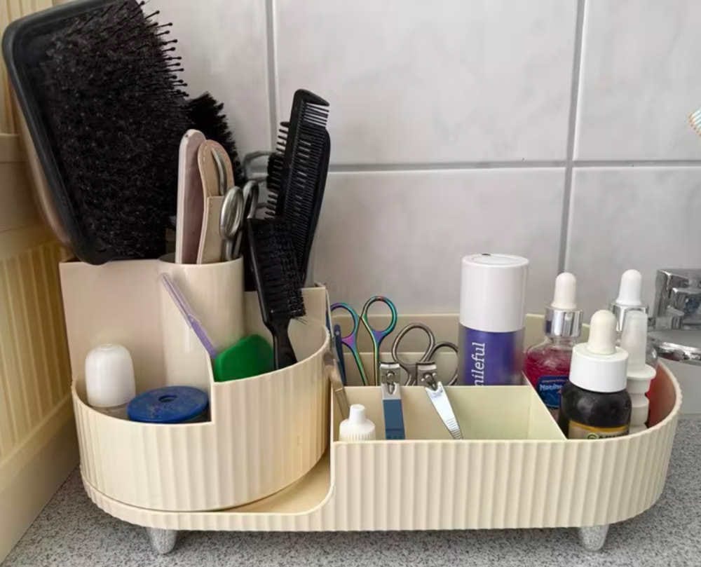Customer photo review of Makeup Organizer Carousel With 360 Degree Rotation