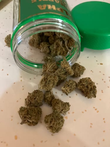 Customer photo review of Pineapple Express THCa Flower Exotic Hybrid 10g