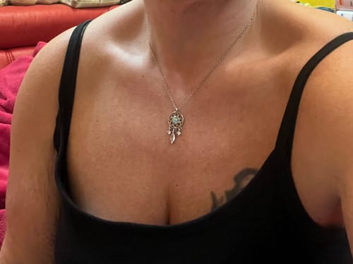 Customer photo review of Mondstein Halskette - Traumfänger