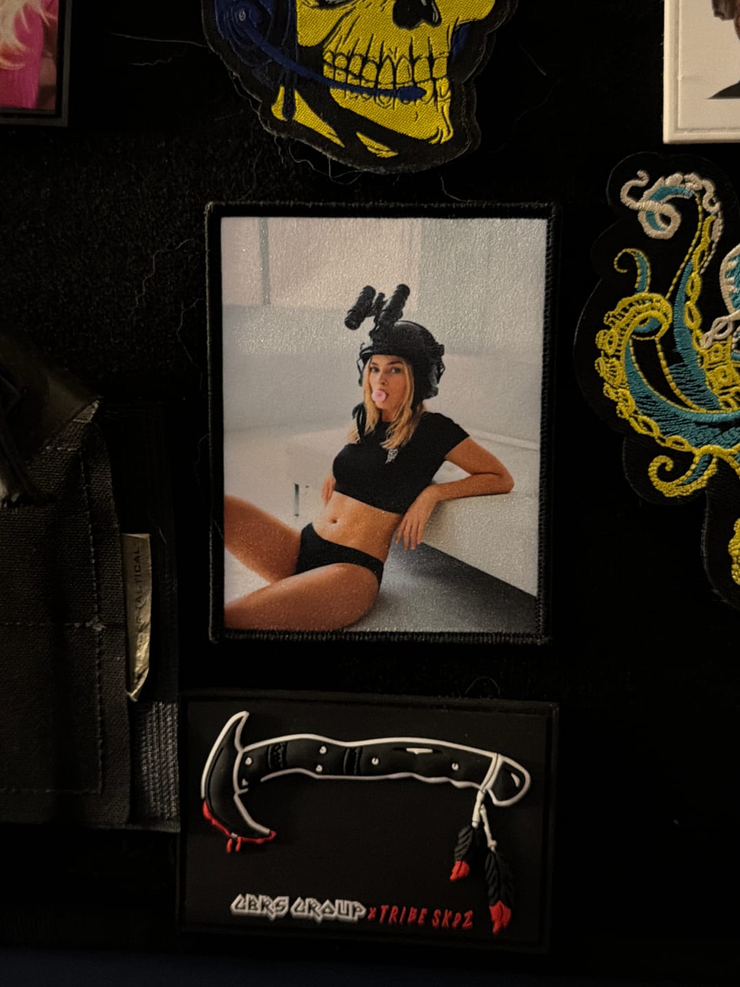 Customer photo review of Margot Robbie Vol. 2 - 4" x 3" Sublimation Velcro Morale Patch