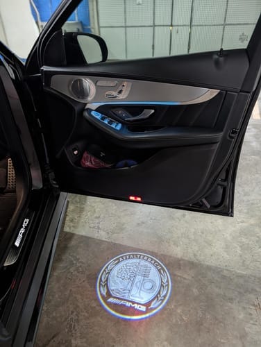 Customer photo review of Mercedes Benz LED Car Door Welcome Logo Shadow Lights
