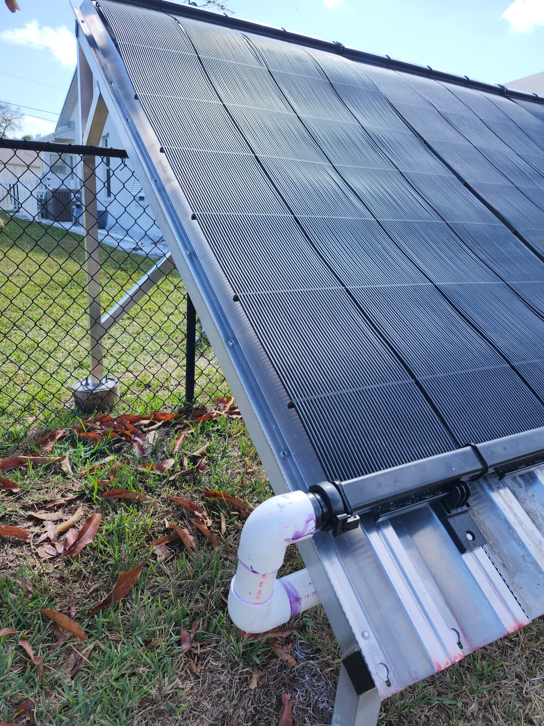 Customer photo review of SwimJoy Industrial Grade DIY Solar Pool Heater Kit - Advanced High-Wind Mounting System - Lifetime Ltd. Warranty
