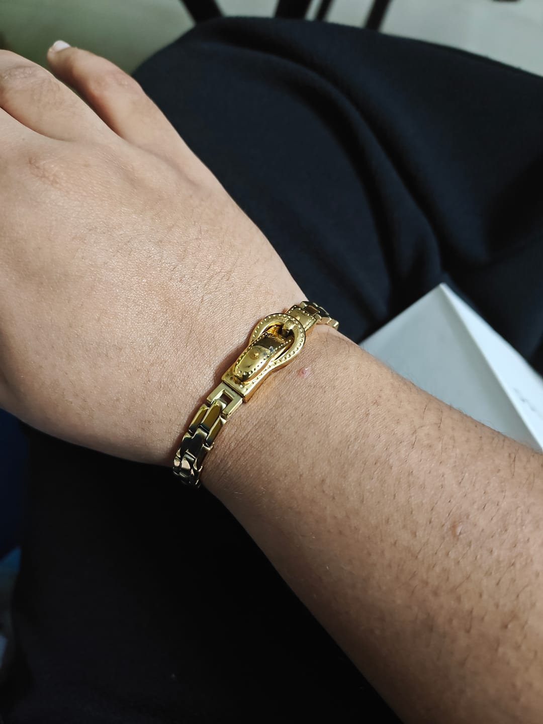 Customer photo review of Rectangular Rhythm Link Bracelet