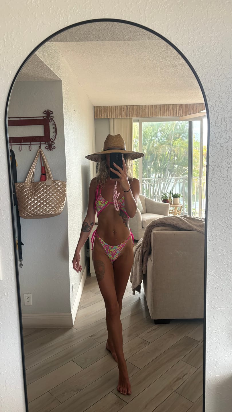 Customer photo review of Candy Coral Bikini Top