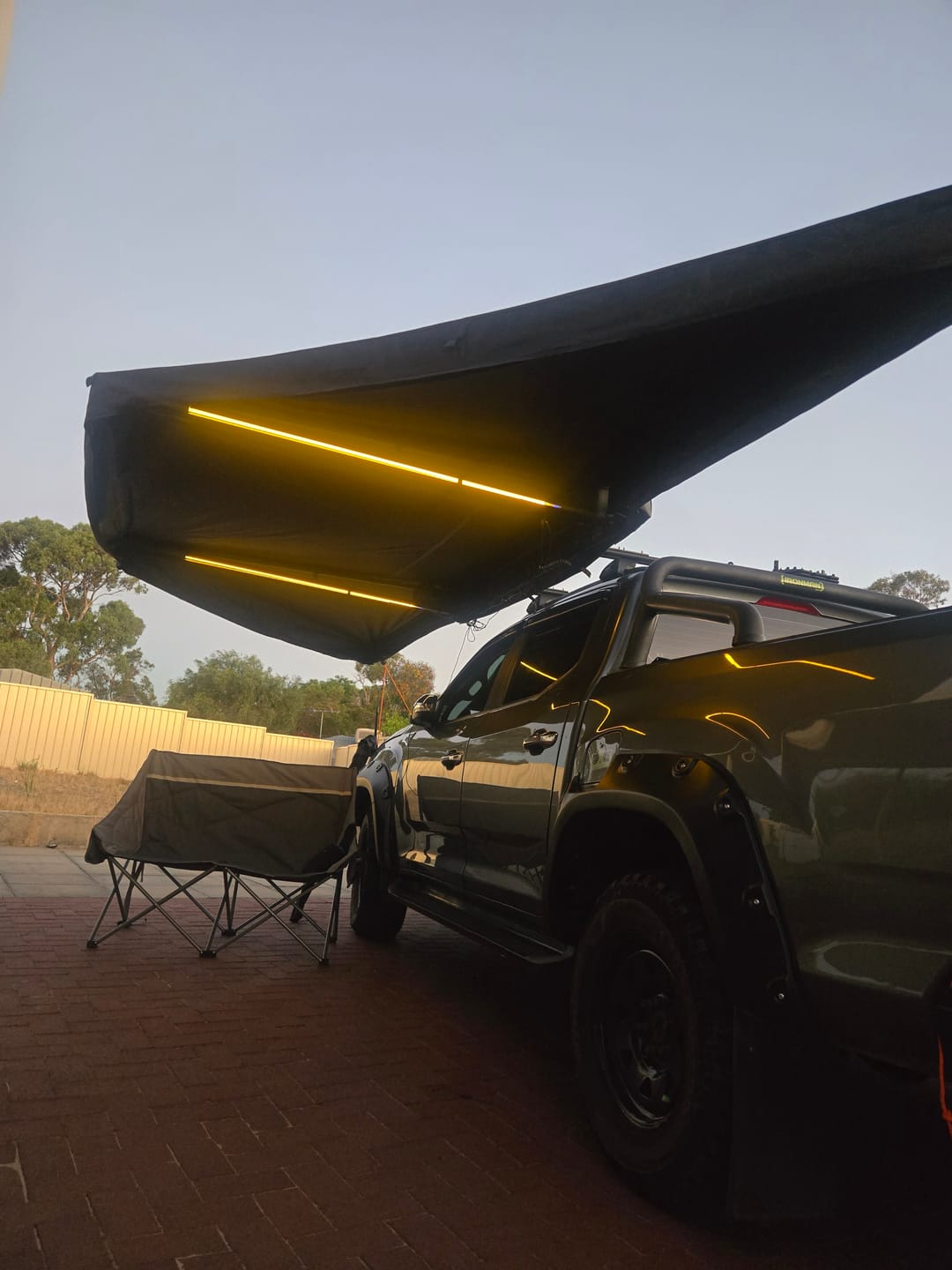 Customer photo review of OPENROAD 180 Free Standing Awning