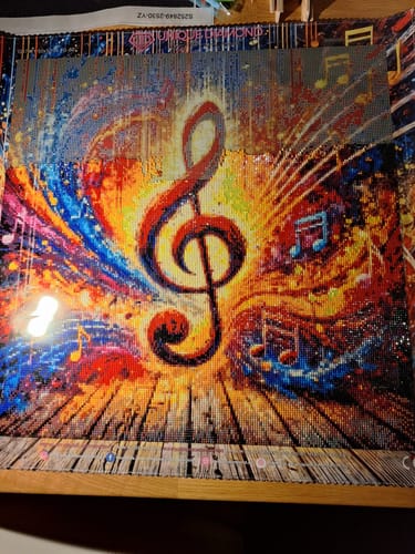 Customer photo review of 5D Diamond Painting – Klangfeuer
