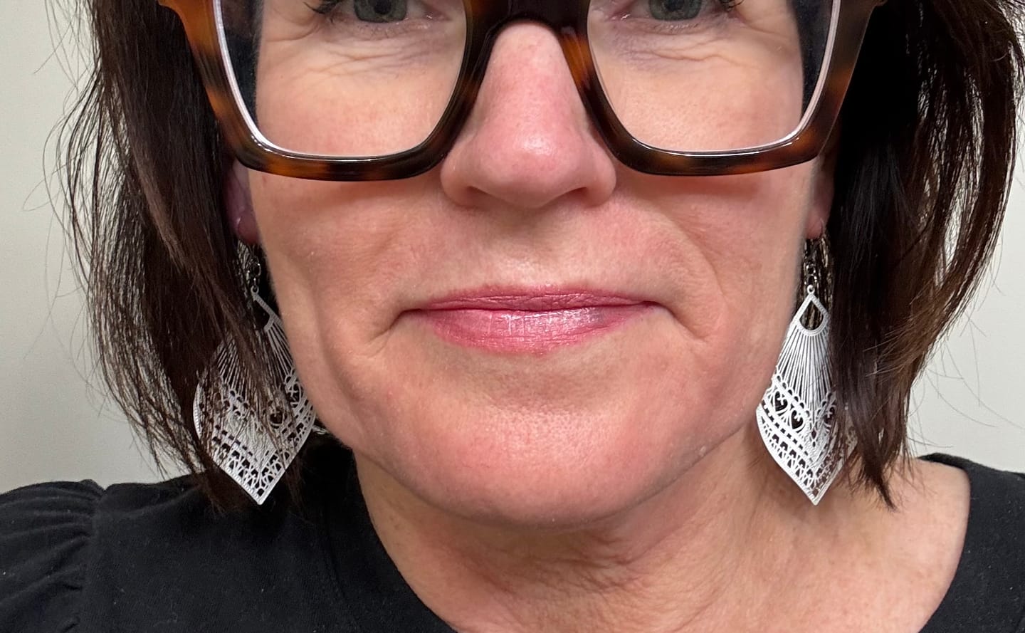 Customer photo review of Large Peacock Dangles