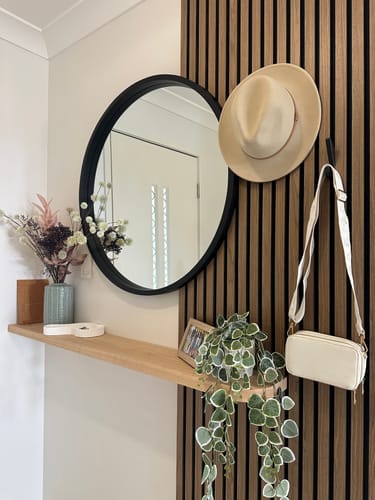 Customer photo review of Curved Floating Shelf