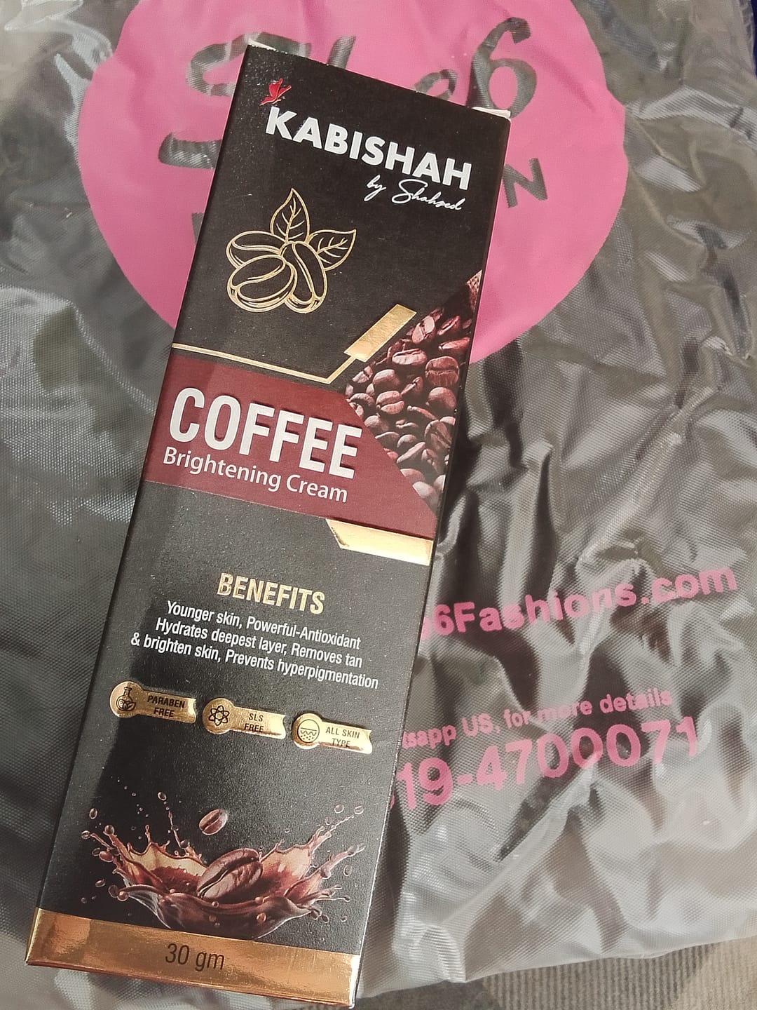 Customer photo review of Coffee Brightening Cream