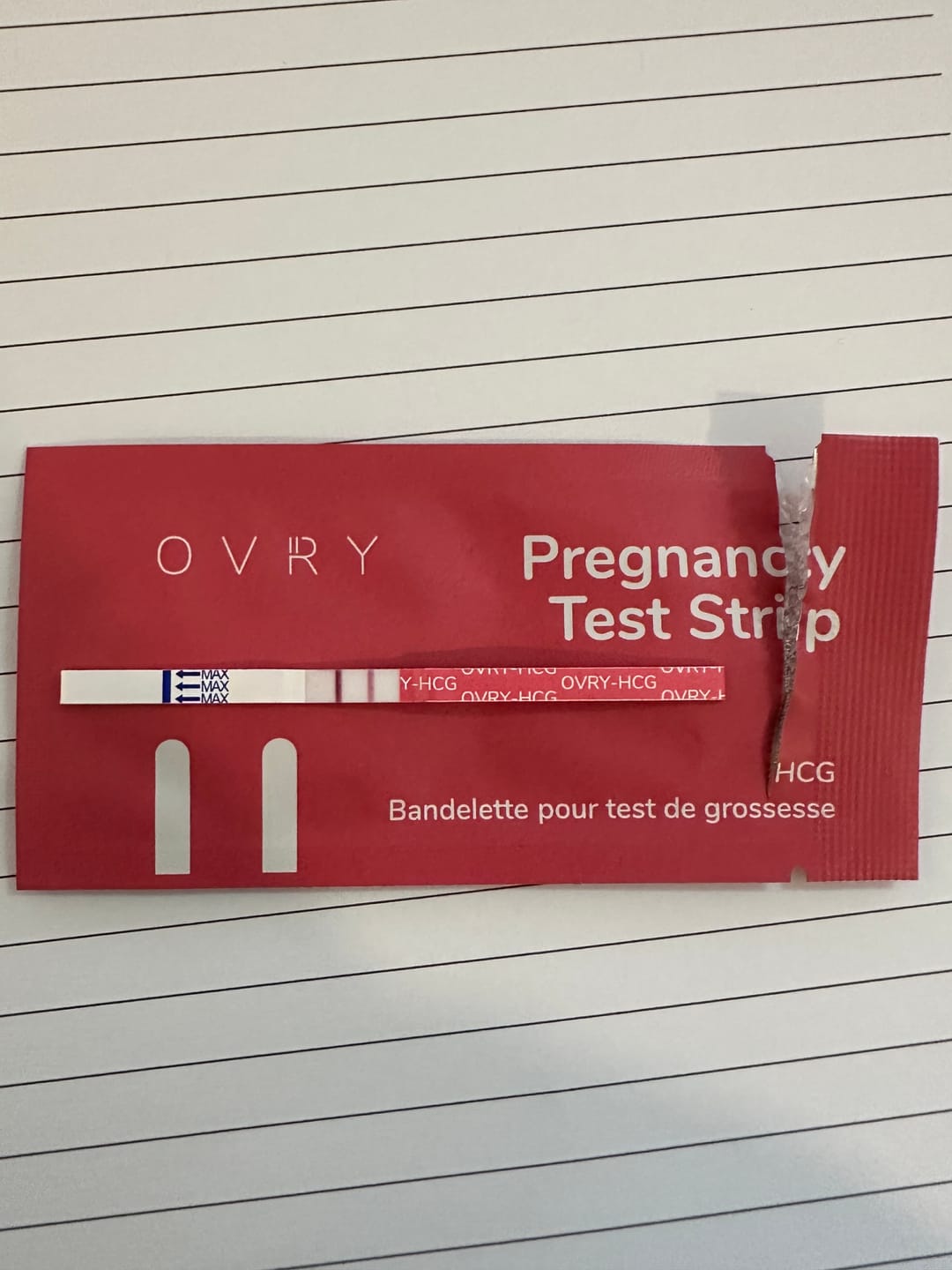 Customer photo review of Pregnancy Test Strips (Ultra-Sensitive)