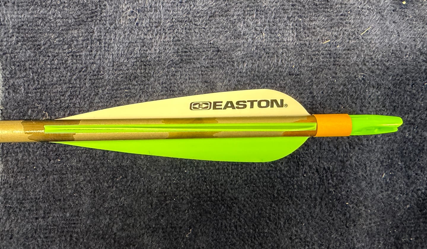 Customer photo review of Easton XX75 Camo Hunter Arrows with 4" Vanes, dz.
