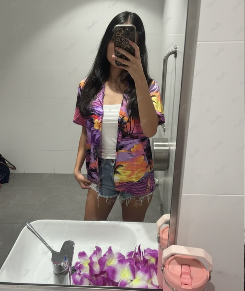 Customer photo review of Sunset Purple Kids Shirt