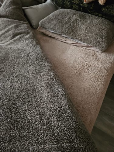 Customer photo review of Kissenbezüge Teddy Iced Coffee 60×70 cm – 2er-Pack
