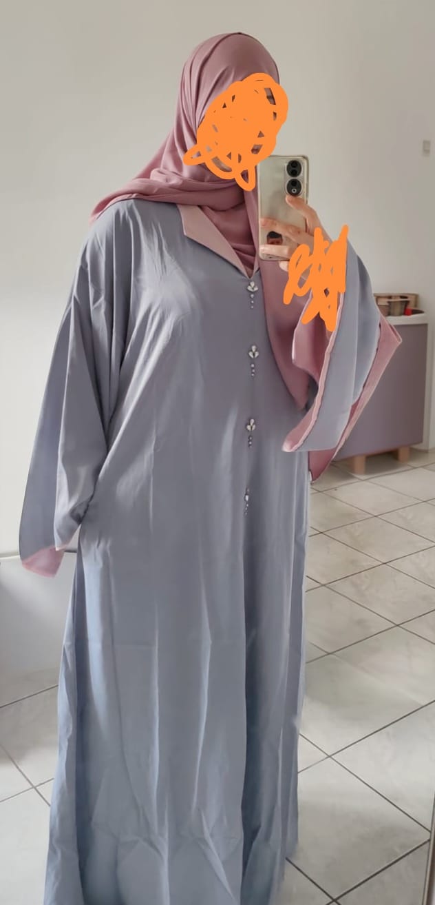 Customer photo review of Abito stile jallaba Celeste