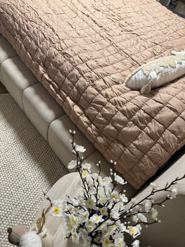 Customer photo review of Bettdecke Ohne Bezug Fluffy Cube Taupe