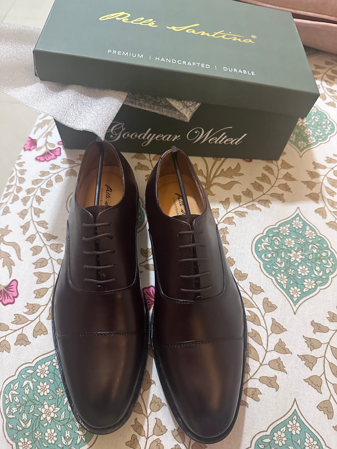 Customer photo review of Goodyear Welted - Cap Toe Oxfords - Brown