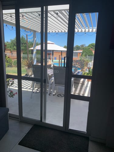 Customer photo review of Patio Pet Door Insert