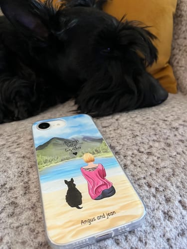 Customer photo review of Together with my pet - Personalised Phone Case