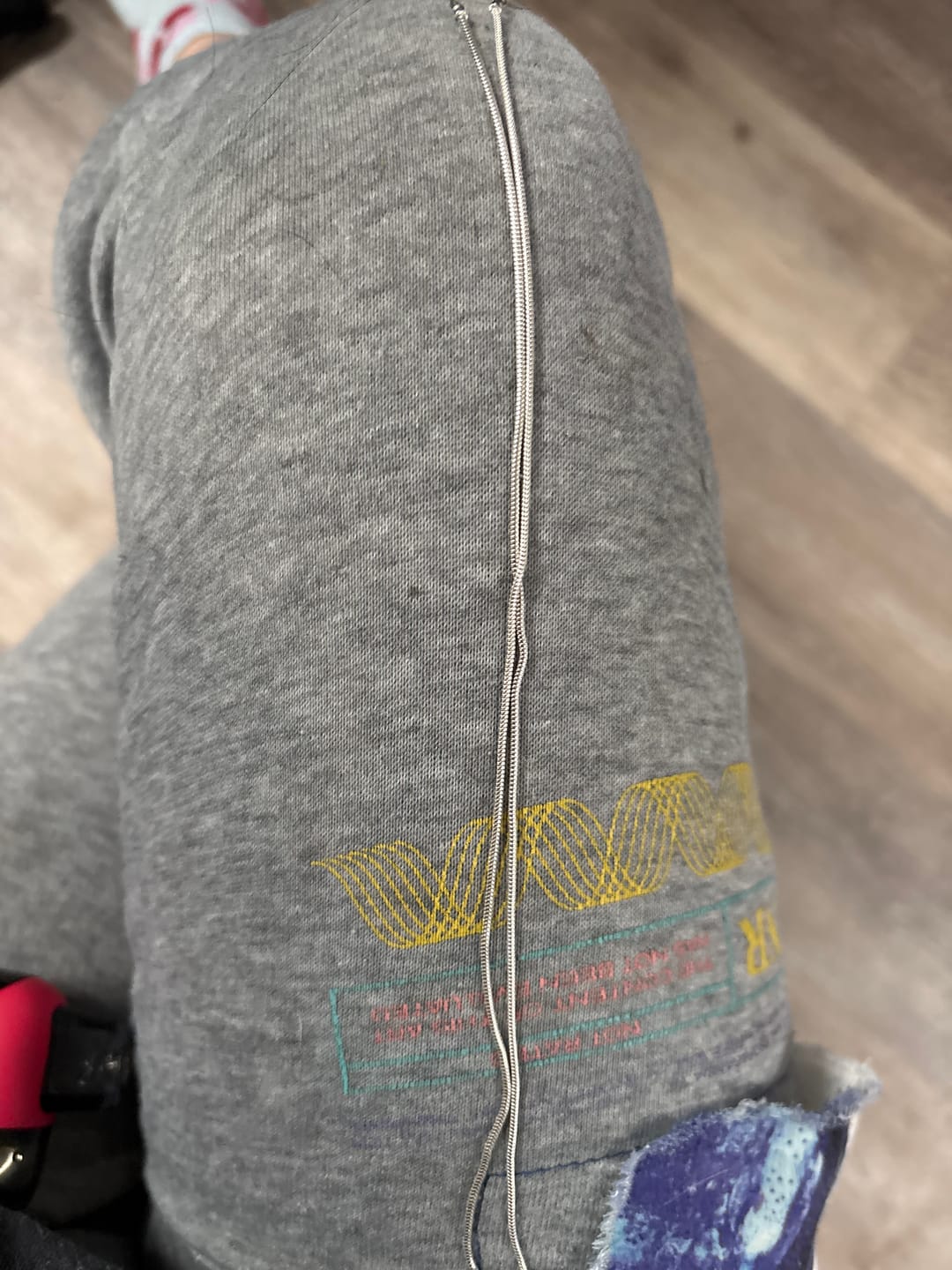 Customer photo review of 1.3MM STERLING SILVER REAL SNAKE CHAIN