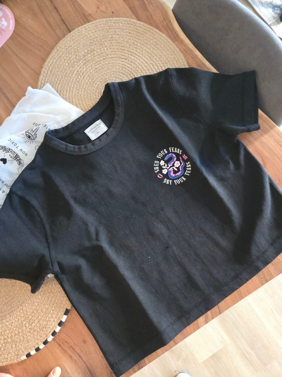 Customer photo review of Shed Your Fears T-Shirt