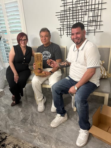 Customer photo review of Casa Master® Wooden Liquor Dispenser: Pour with Style