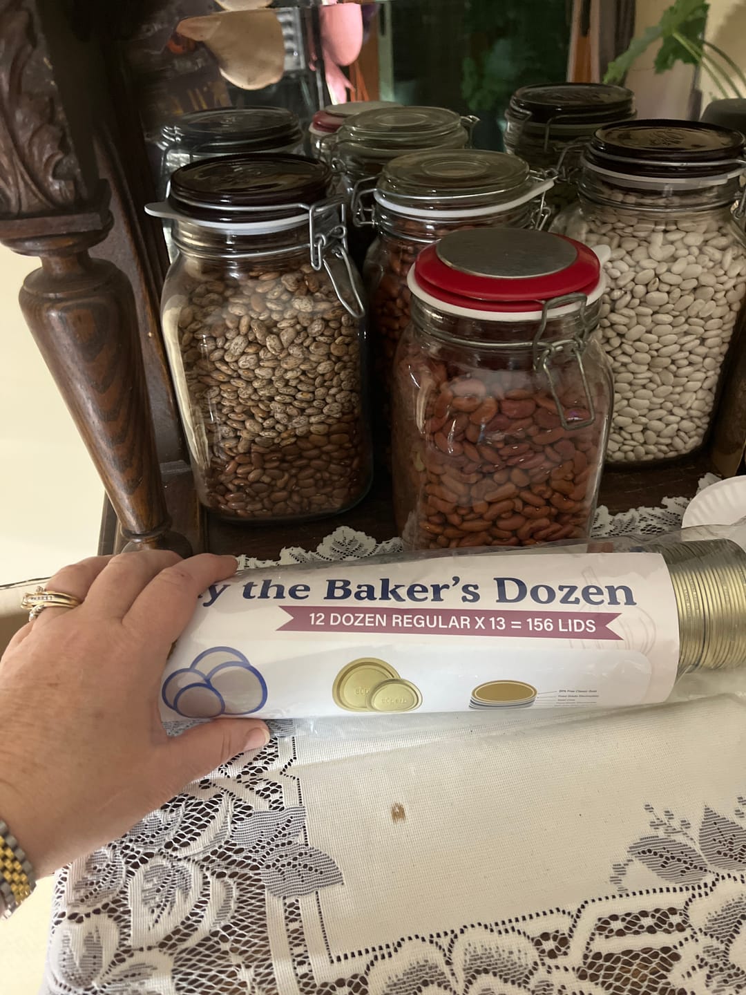 Customer photo review of Bulk Regular Mouth Canning Lids – 156 Pack