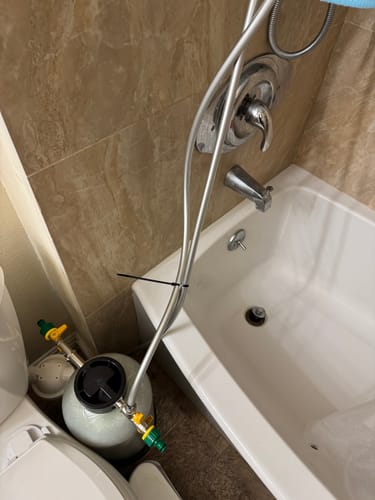 Customer photo review of Shower Water Softener System