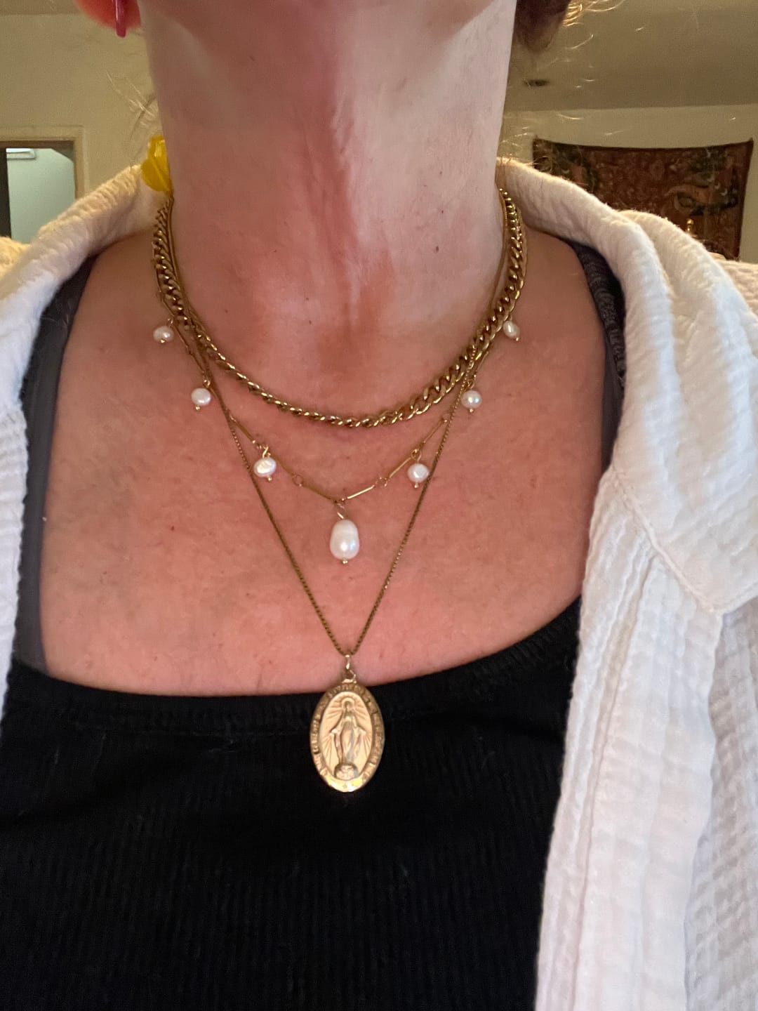 Customer photo review of Santorini Pearl Necklace (Bundle)