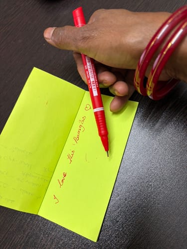Customer photo review of “Mayur 22k Hallmark Red Divya Shringar Bangle” (2 pis)